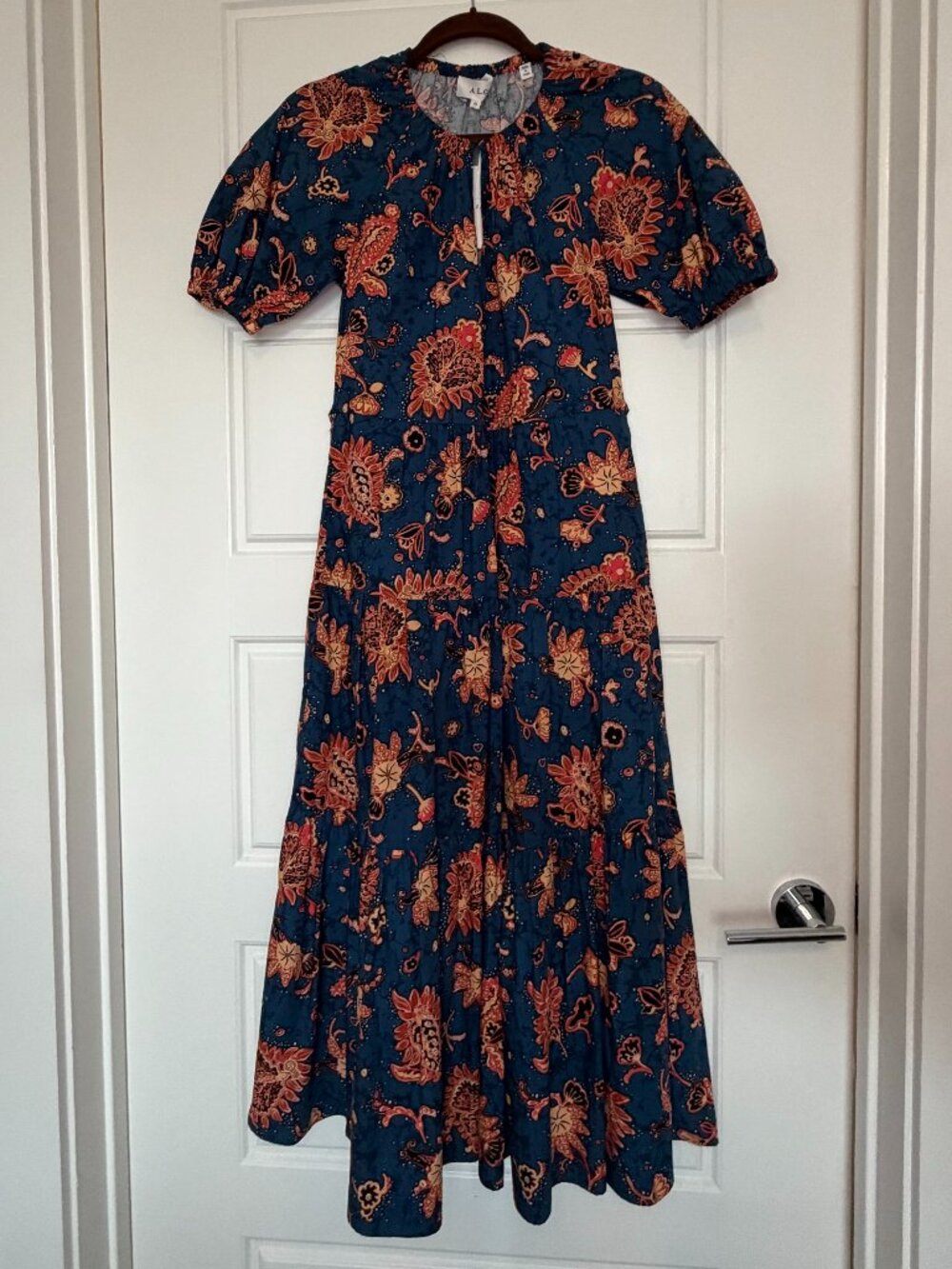 A.L.C. NWT Mischa Tiered Floral Midi Maxi Dress Size 00 Boho Peasant Cottagecore